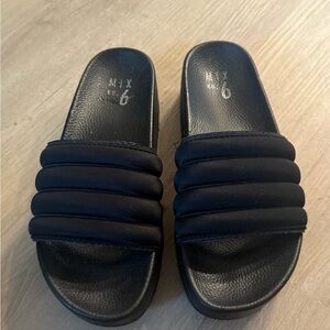 Black Slide Sandals
